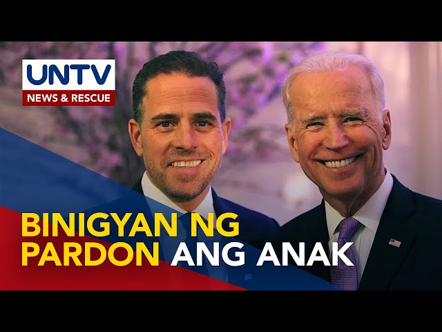 ⁣US Pres. Joe Biden, ginawaran ng presidential pardon ang anak na si Hunter