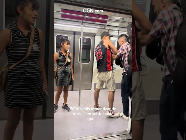 ⁣PELEA en la LÍNEA D del SUBTE