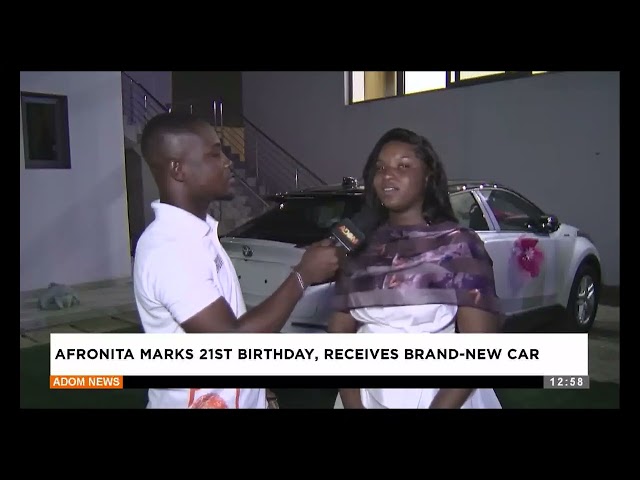 ⁣Afronita marks 21st birthday, receives brand-new car - Premtobre Kasee on Adom TV(02-12-24)