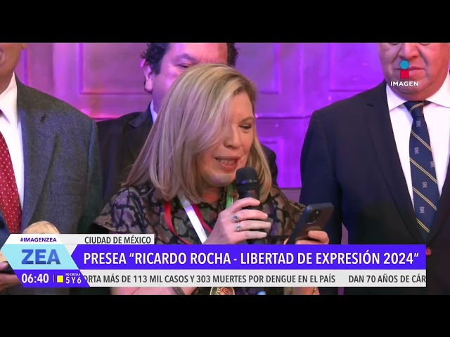 ⁣Ciro Gómez Leyva e Ivonne Melgar reciben la presea Ricardo Rocha - Libertad de Expresión 2024 | Zea