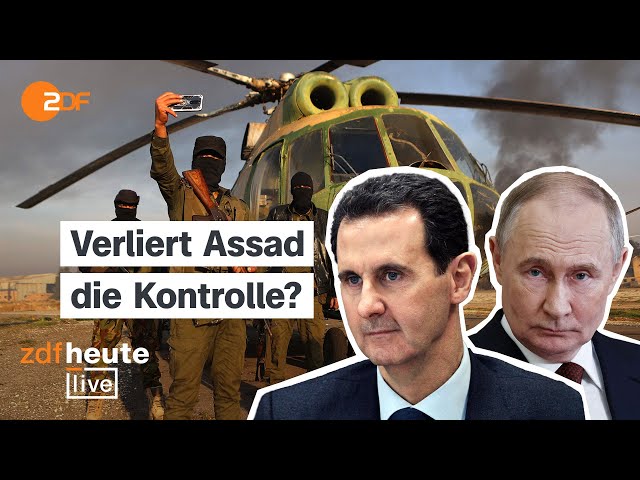 ⁣Rebellen erobern Aleppo. Lässt Putin Assad im Stich? | Nahostexperte Gerlach bei ZDFheute live