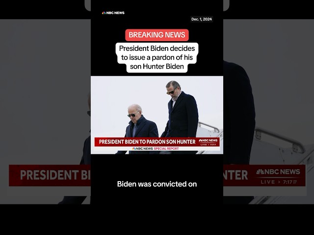 ⁣President Biden issued a pardon for his son Hunter Biden, according to a senior White House official