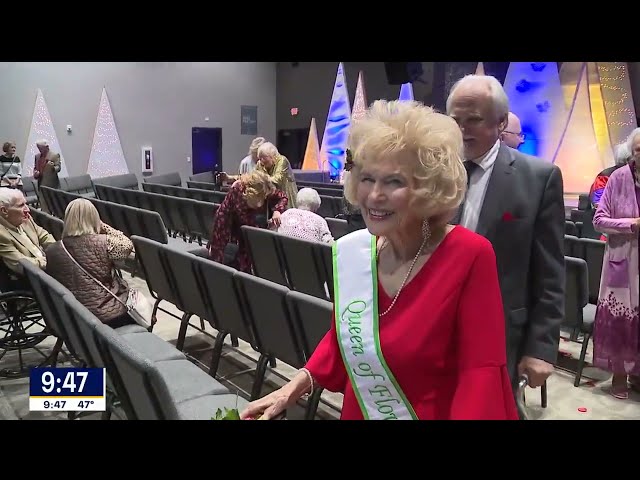 ⁣North Texas woman becomes world's oldest flower girl