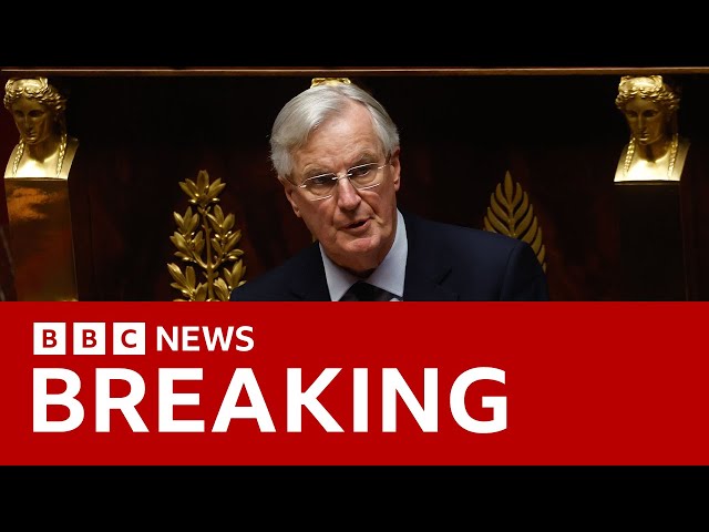 ⁣French PM risks no confidence vote after forcing through budget | BBC News