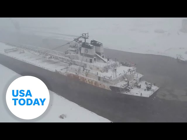 ⁣Drone captures beautiful views of snowy Ohio | USA TODAY