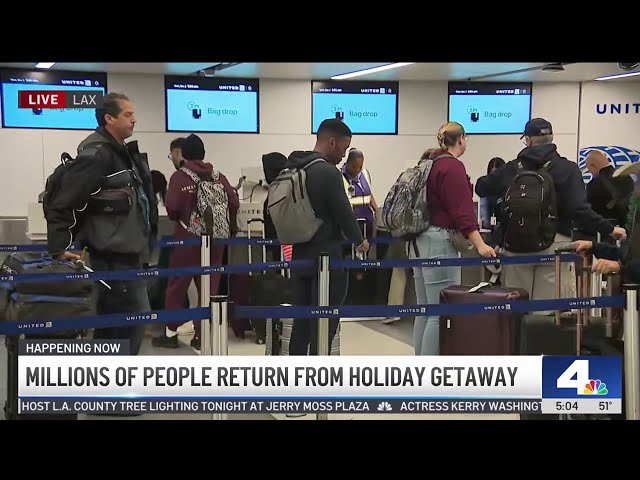 ⁣Millions of people return from holiday getaway