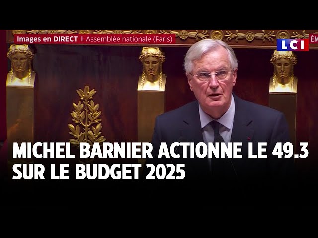 ⁣Michel Barnier actionne le 49.3 sur le budget 2025｜LCI