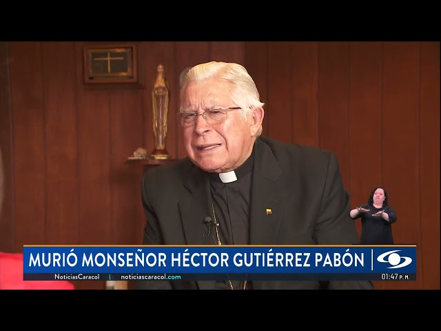 ⁣Murió monseñor Héctor Gutiérrez Pabón, clave en diálogos de paz con esmeralderos de Boyacá