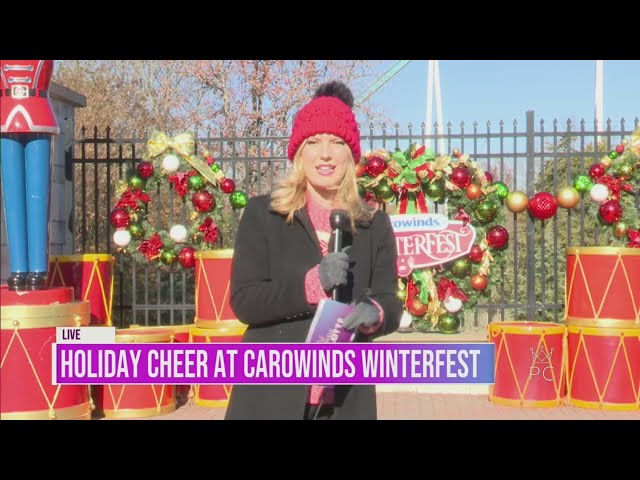 ⁣Winterfest festivities at Carowinds