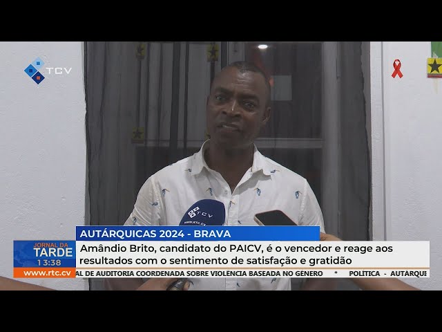 Amândio Brito, candidato do PAICV, vence e reage com satisfação e gratidão aos resultados