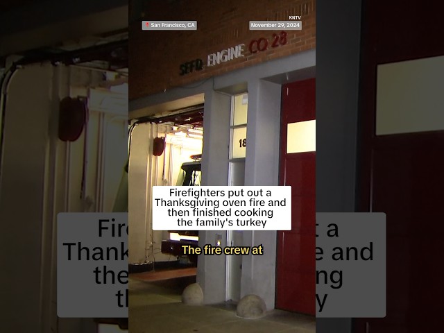 ⁣Firefighters put out a Thanksgiving oven fire and then finished cooking the family’s turkey