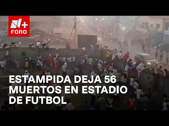 ⁣Riña en partido de fútbol termina en estampida y deja 56 muertos en Guinea - Noticias MX