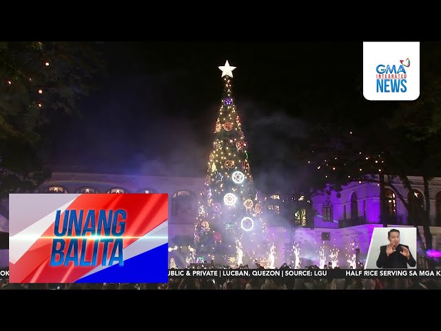 ⁣Pagpapailaw sa Christmas tree sa Malacañang, pinangunahan ni PBBM at kaniyang pamilya | Unang Balita