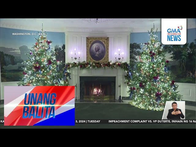 ⁣Christmas decoration sa White House, ipinasilip sa publiko | Unang Balita