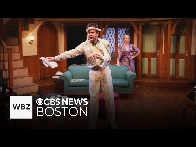 ⁣Play within a play "Noises Off" at Lyric Stage Boston