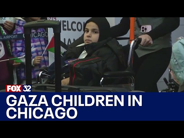 ⁣Wounded Gaza children arrive in Chicago for treatment