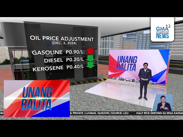 ⁣Oil price adjustment (December 3, 2024) | Unang Balita