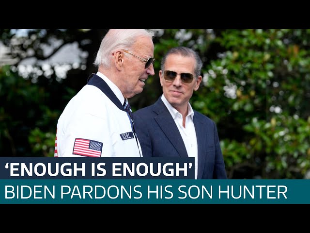 President Biden pardons son, Hunter Biden | ITV News