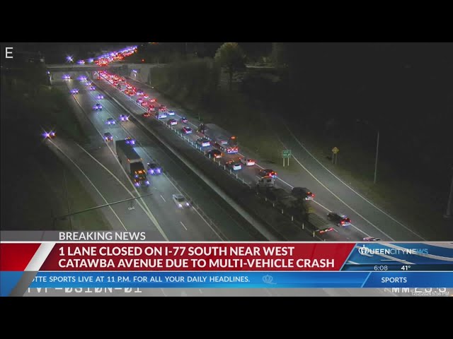 I-77 crash in Cornelius causes heavy backups through LKN