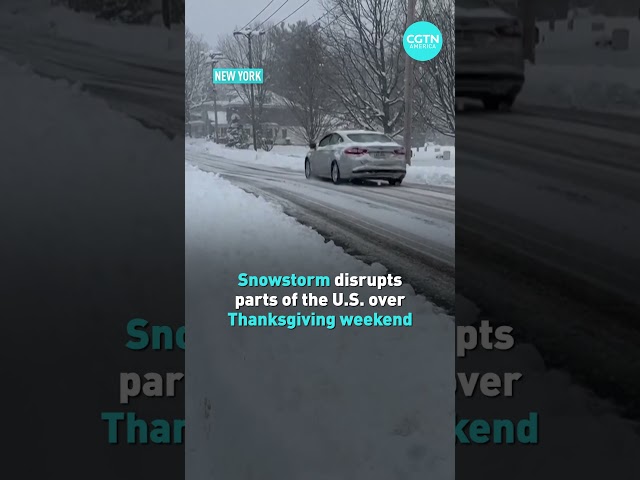 ⁣Snowstorm disrupts parts of the U.S. over Thanksgiving weekend