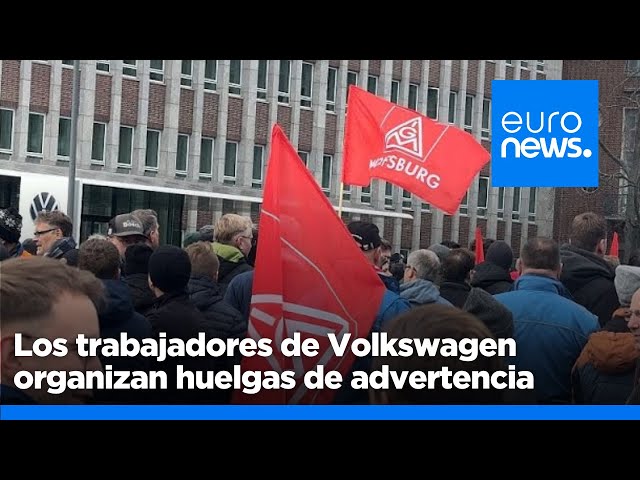 ⁣Los trabajadores de Volkswagen, preocupados por su futuro, organizan huelgas de advertencia