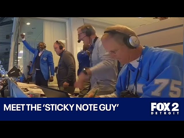 ⁣Meet the Detroit Lions' 'Sticky Note Guy'