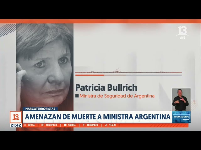 ⁣Narcoterroristas amenazan de muerte a Patricia Bullrich