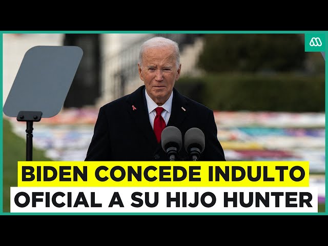 ⁣Presidente Biden concede indulto oficial a su hijo Hunter