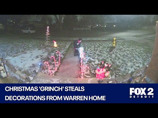 ⁣Christmas 'Grinch' steals decorations from Warren home