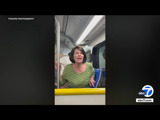 ⁣Woman hurls racist insults toward family on shuttle bus at LAX