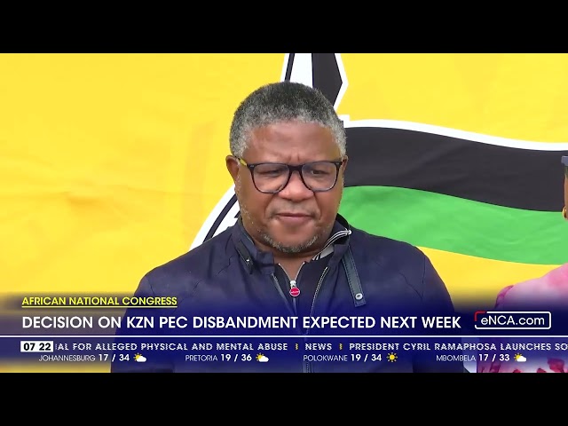 ⁣ANC | Decision on KZN PEC disbandment expected next week