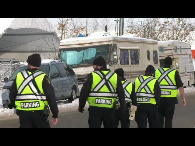 ⁣"They want us out": Dozens of RVs removed from Alta. street where they've been parked