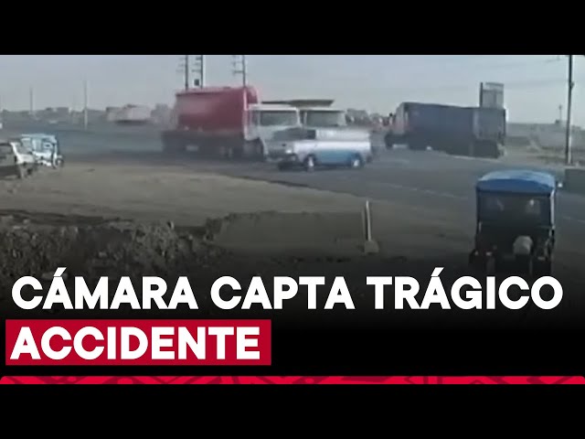 ⁣Accidente en La Libertad: choque entre combi y tráiler deja tres fallecidos y al menos diez heridos