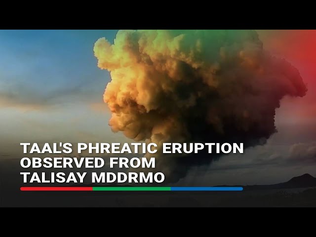 ⁣Taal's phreatic eruption observed from Talisay MDDRMO | ABS-CBN News