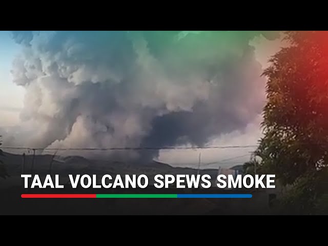 ⁣Taal Volcano spews smoke during four-minute phreatomagmatic eruption | ABS-CBN News