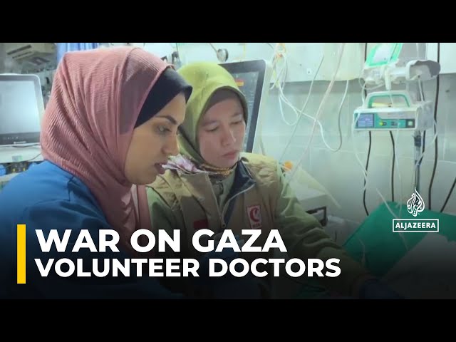 ⁣Volunteer doctors arrive at Kamal Adwan Hospital in northern Gaza