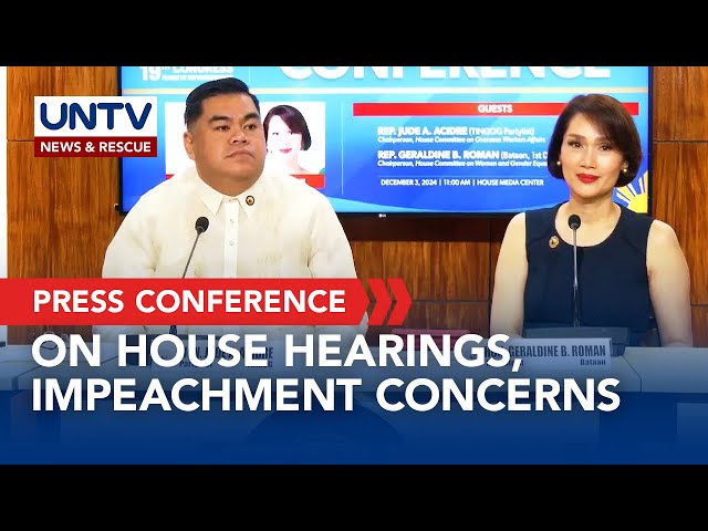 ⁣House of Representatives Press Conference on House hearings and Impeachment concerns | Dec. 3, 2024