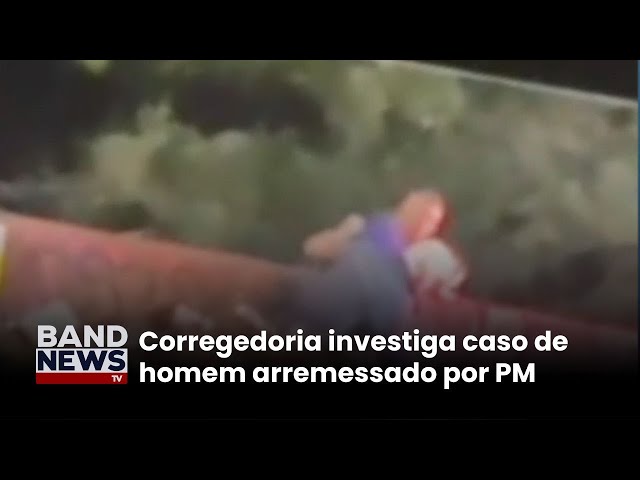 Policial joga homem de cima de ponte em São Paulo |BandNews TV