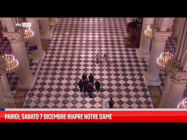 ⁣Parigi, sabato 7 dicembre riapre Notre-Dame