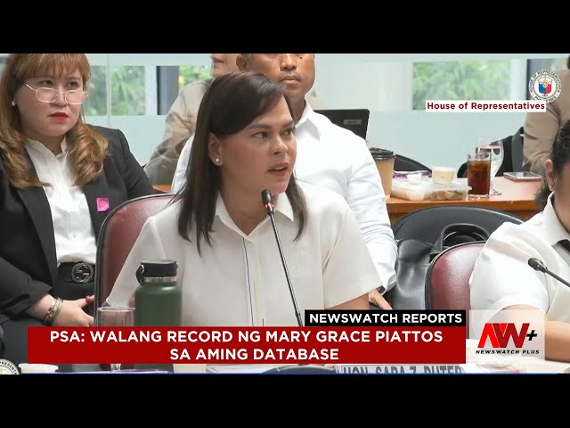 ⁣PSA: 'Mary Grace Piattos' wala sa database | NewsWatch Reports