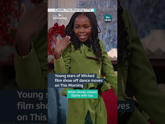 ⁣Young stars of Wicked film show off their dance moves on This Morning #itvnews #wicked