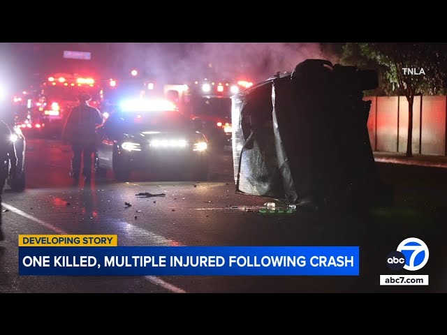 ⁣1 killed after possible chase ends in violent crash in Fountain Valley