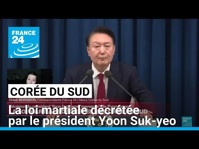 ⁣La loi martiale décrétée en Corée du Sud par le président Yoon Suk-yeo • FRANCE 24