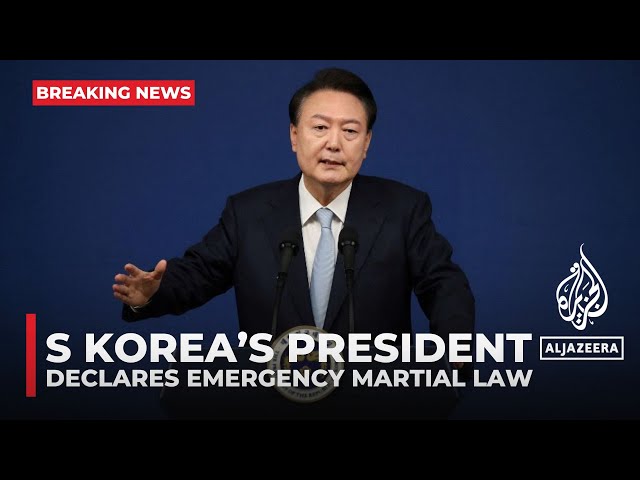 ⁣South Korea’s president declares emergency martial law