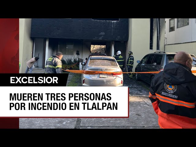 ⁣Tres muertos por incendio en una vivienda en Tlalpan, CDMX