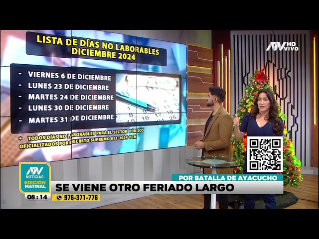 ⁣Diciembre: Conoce los feriados y días no laborables en el mes de la Navidad