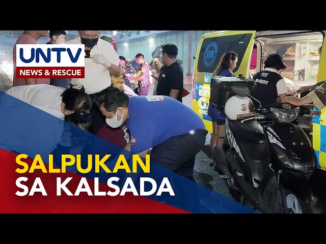 ⁣3 sugatan sa salpukan ng 3 sasakyan; Lalaking nagka-injury dahil sa aksidente, nagpasaklolo