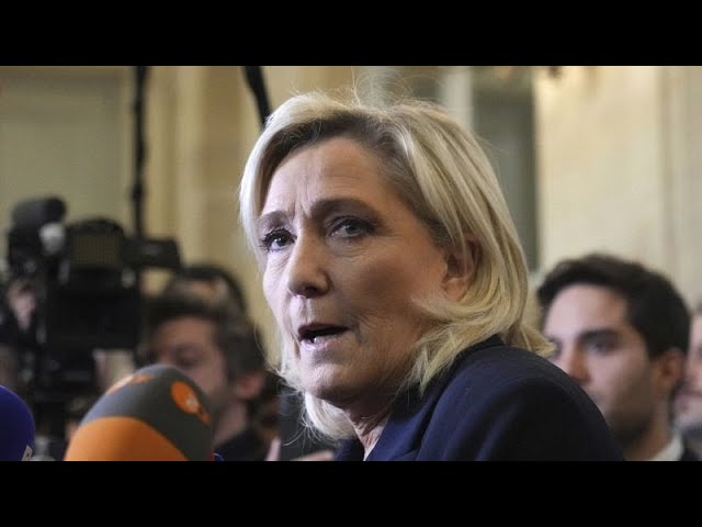 ⁣Le Pen says no-confidence vote will protect French public from 'dangerous' budget