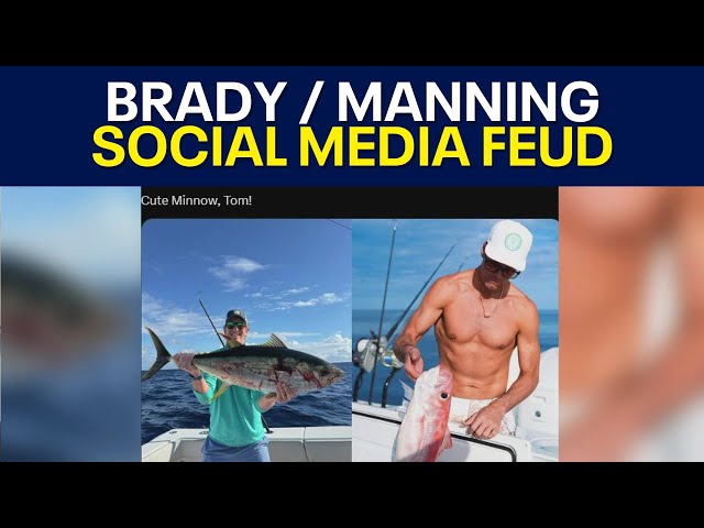 ⁣Tom Brady & Eli Manning social media feud