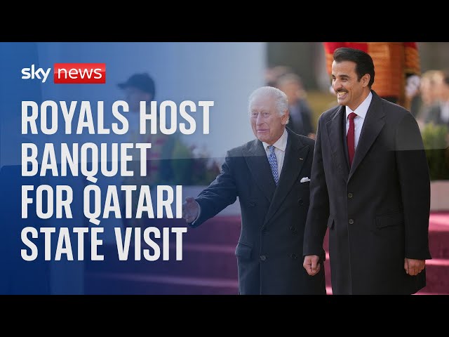 ⁣Watch live: King and Queen host banquet for Qatari state visit